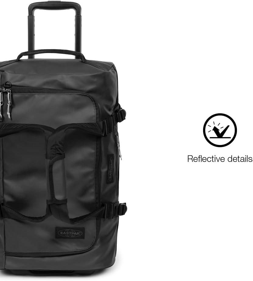 imageEastpak Duffel Pack Wheel L 90L Wheeled Duffel with Telescopic Handle Convertible Backpack Straps Weatherproof Finish ampamp Gear LoopsTarp Khaki