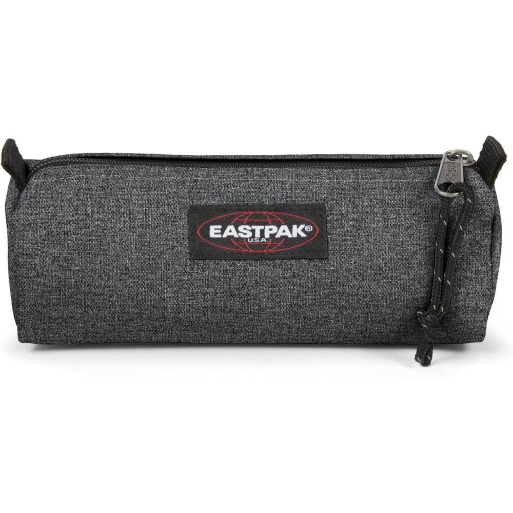 imageEASTPAK Benchmark Single Pencil Case  WaterResistant Polyester Zipper Compartment Lightweight ampamp Durable Black Denim