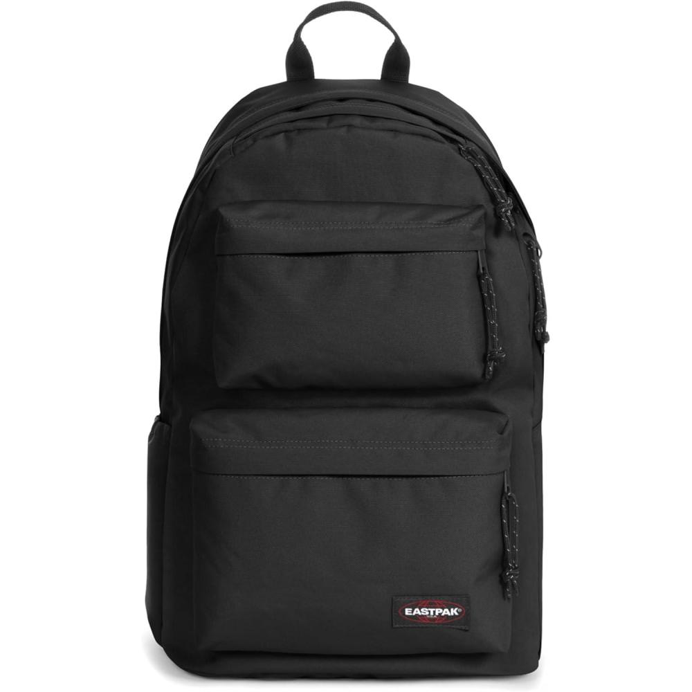 imageEASTPAK Padded Double  24L Squared Backpack with Dual Front Pockets 13 Laptop Sleeve Bottle Holder ampamp Padded Straps Black Denim