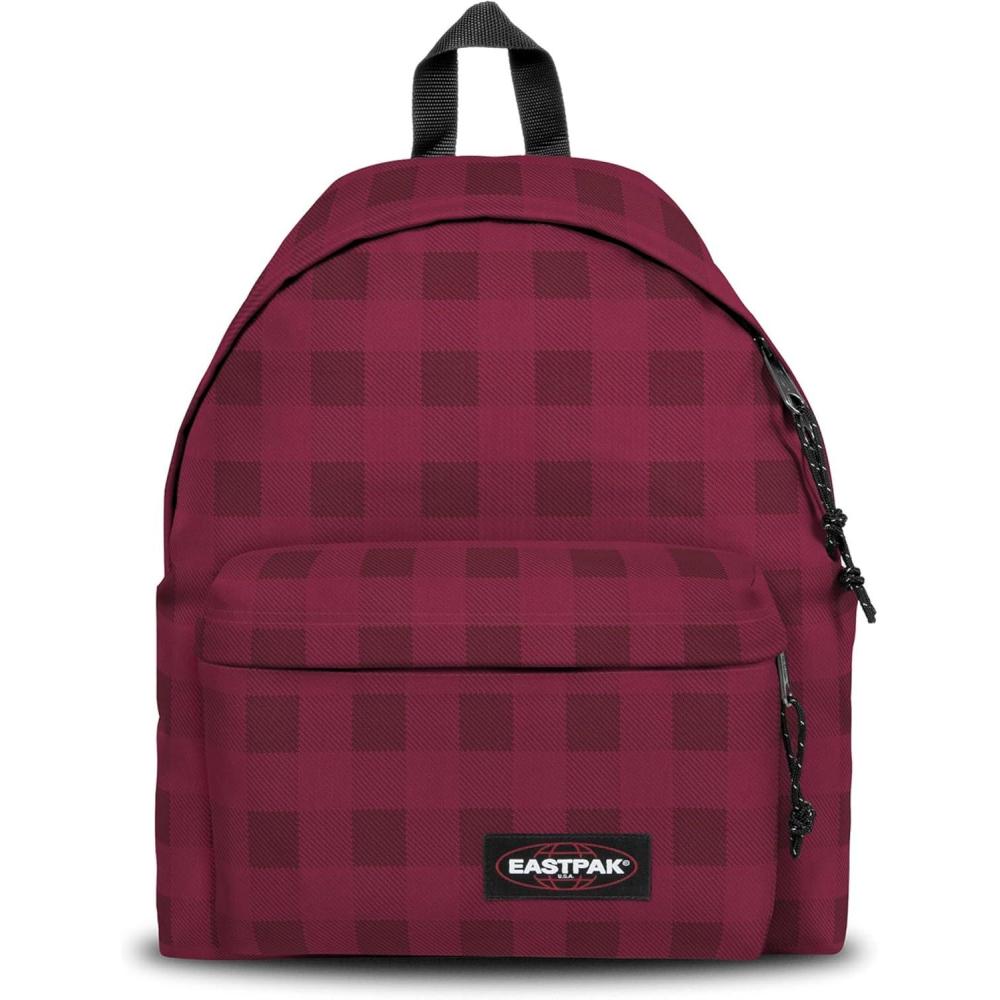 imageEASTPAK Padded PakR  24L Iconic Backpack with Front Pocket WaterResistant Fabric Vegan Materials ampamp Adjustable Straps Checker Wine BurgundyChecker Wine Burgundy