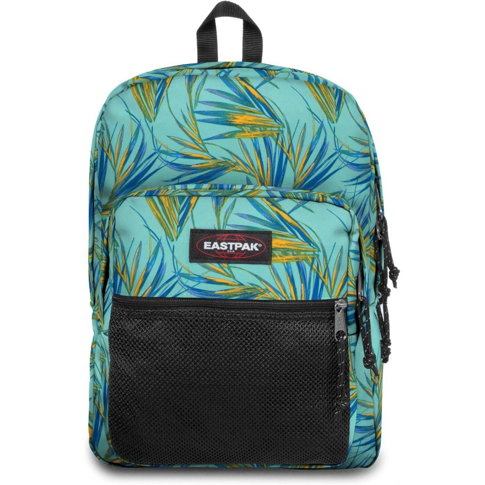 imageEASTPAK Pinnacle  38L Everyday Backpack with Dual Compartments Organizer Front Pocket Quilted Back Panel ampamp Shaped Shoulder Straps BlackBrize Palm Aqua