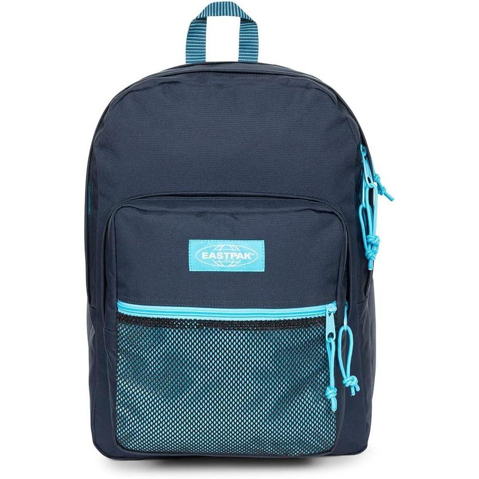 imageEASTPAK Pinnacle  38L Everyday Backpack with Dual Compartments Organizer Front Pocket Quilted Back Panel ampamp Shaped Shoulder Straps BlackKontraststrblue