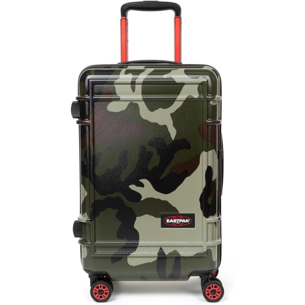 imageEASTPAK ResistR Zip S  34L Hardshell Suitcase with Dual Compartments TSA Lock Silent 360 Spinner Wheels ampamp WaterResistant Design BlackBlack Denim