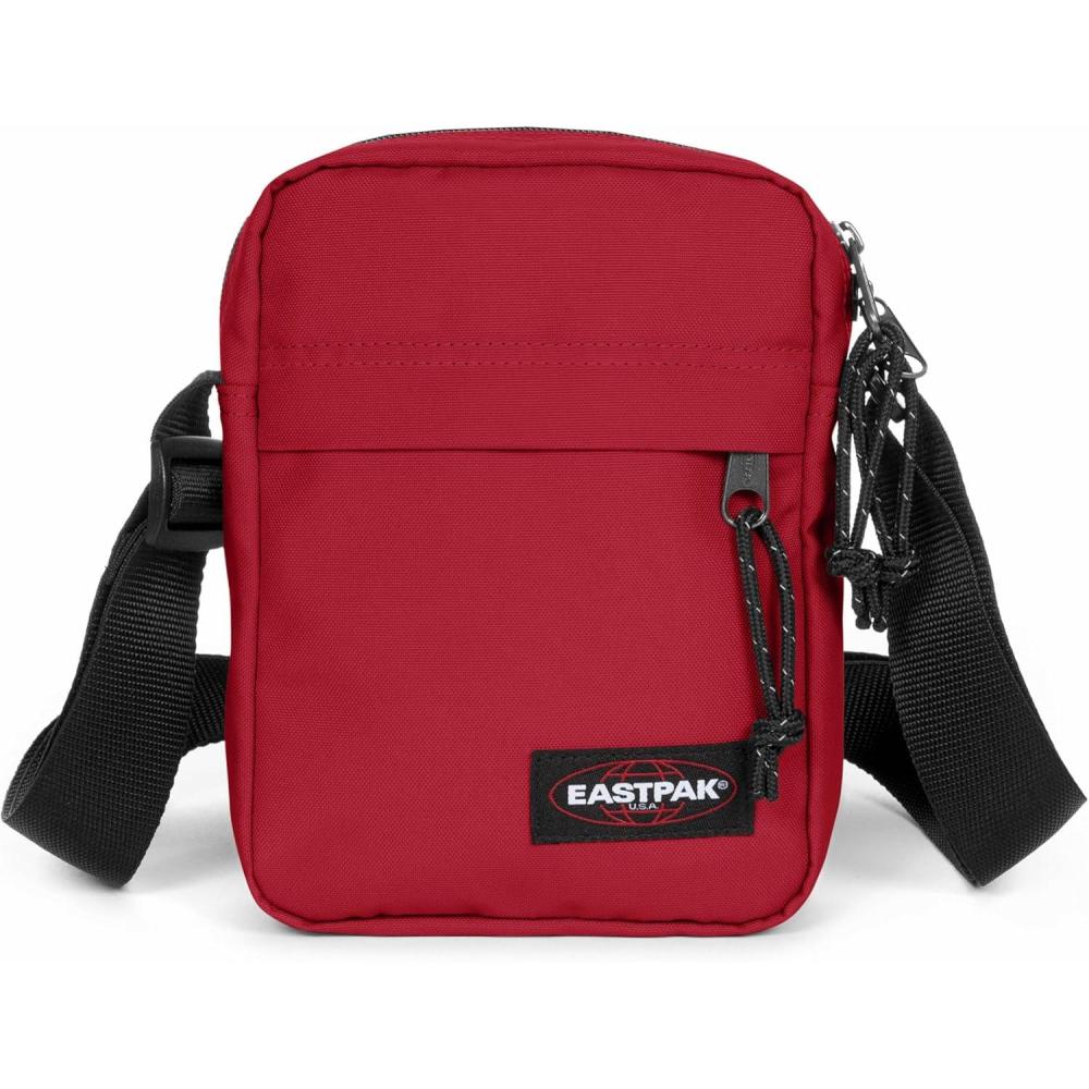 imageEASTPAK The One  Compact Crossbody Bag with Multiple Zipped Pockets Adjustable Strap Everyday UtilityScarlet Red