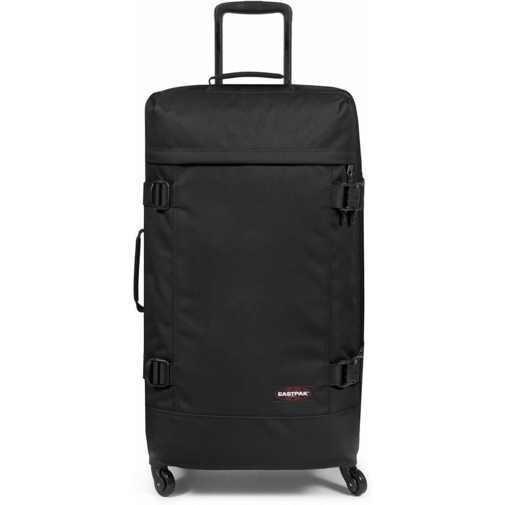 imageEASTPAK Trans4 L  80L Large Wheeled Luggage with Dual Compartments TSA Lock 360 Spinner Wheels and DiamondEmbossed Handle Ultra MarineBlack