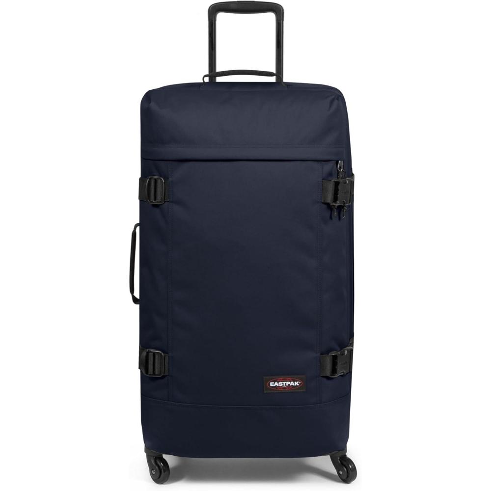imageEASTPAK Trans4 L  80L Large Wheeled Luggage with Dual Compartments TSA Lock 360 Spinner Wheels and DiamondEmbossed Handle Ultra MarineBrize Palm Aqua