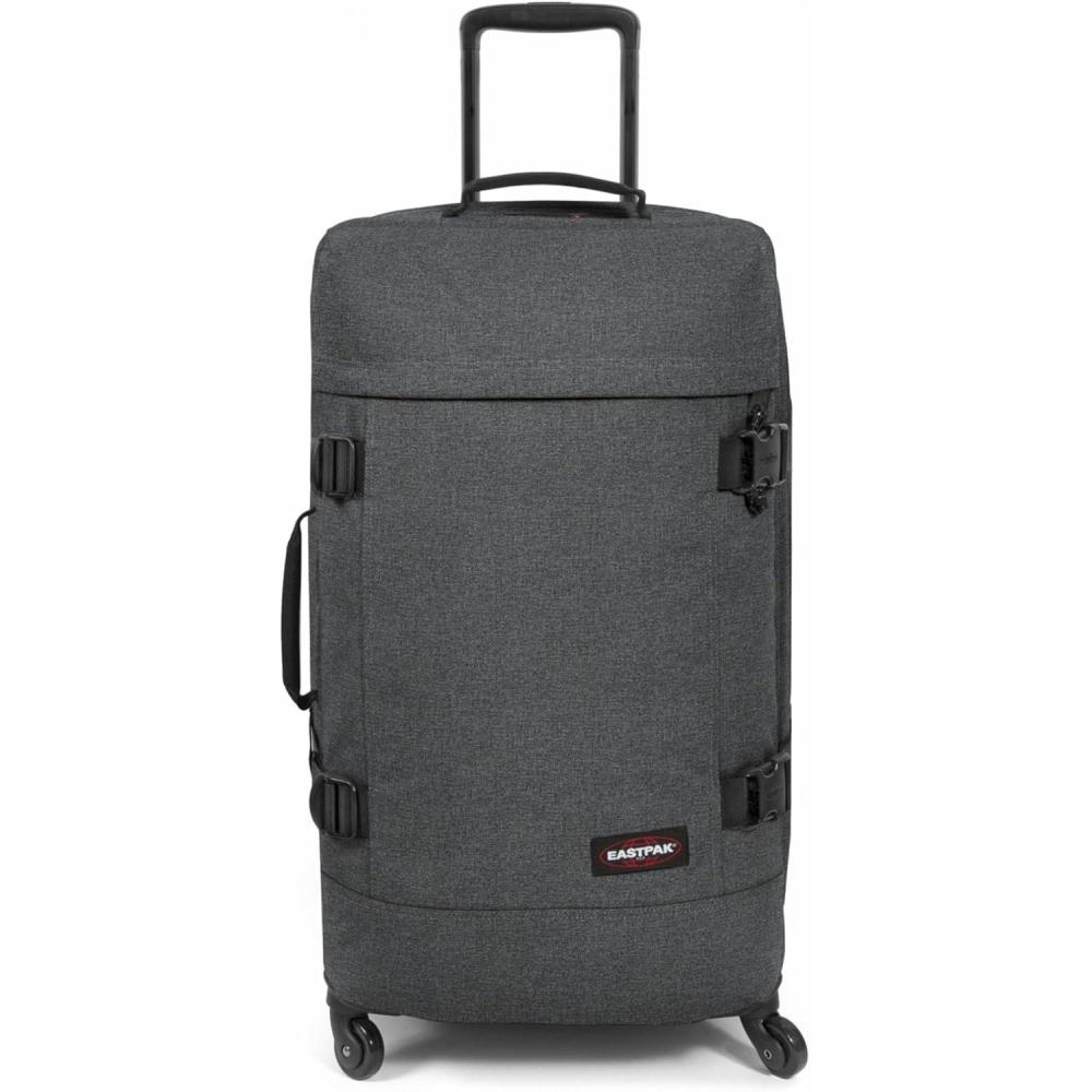 imageEASTPAK Trans4 M  68L Large Wheeled Luggage with Dual Compartments TSA Lock 360 Spinner Wheels and DiamondEmbossed Handle BlackUltra Marine
