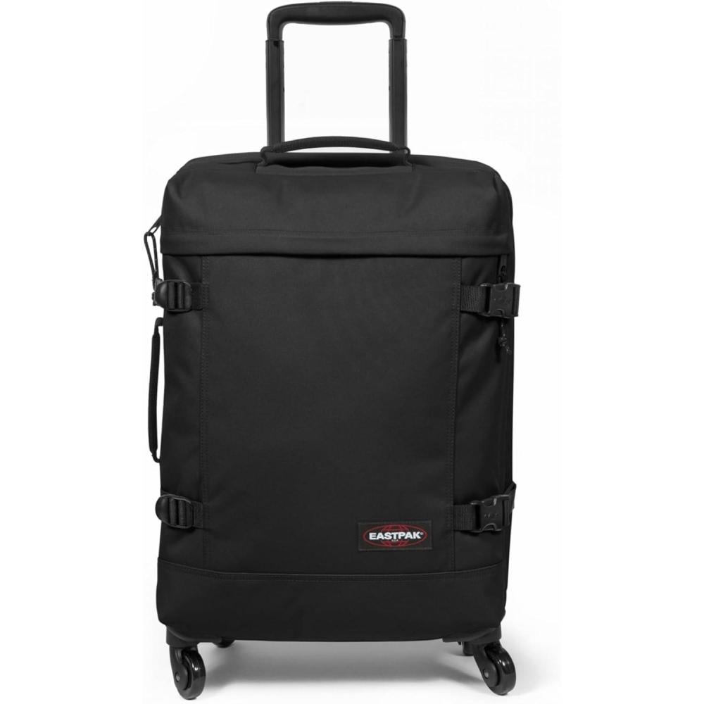 imageEASTPAK Trans4 S 44L Large Wheeled Luggage with Dual Compartments TSA Lock 360 Spinner Wheels and DiamondEmbossed Handle BlackBrize Retro Navy