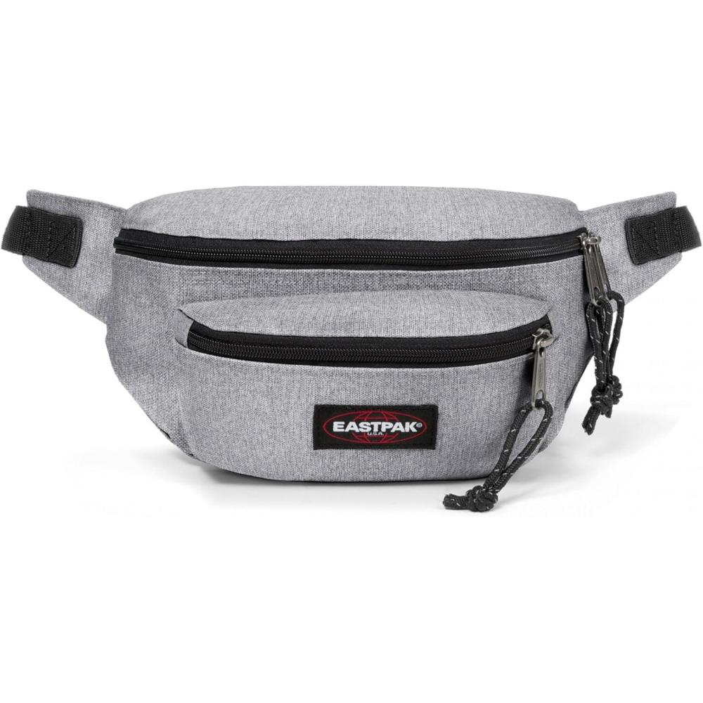 imageEastpak Doggy Bag  3L Waistpack with Front ampamp Back Zip Pockets Adjustable Belt Lightweight ampamp VeganFriendly Ultra MarineSunday Grey