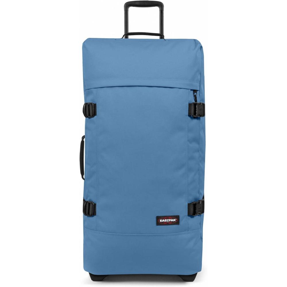 imageEastpak Tranverz L  121L Large Wheeled Luggage with Dual Compartments TSA Lock Compression Straps ampamp SmoothWheeling System Sunday GreyAviator Blue