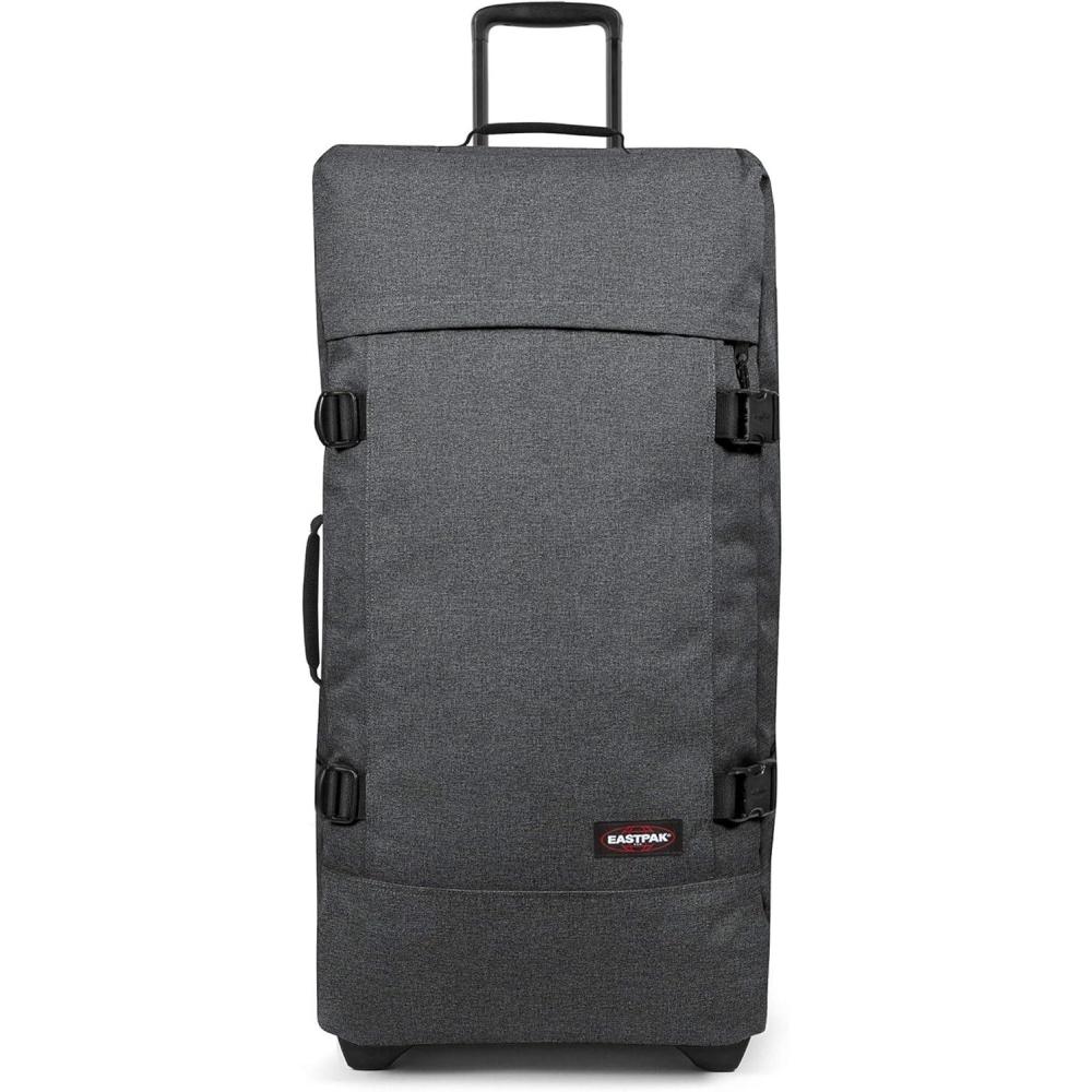 imageEastpak Tranverz L 121L Large Wheeled Luggage with Dual Compartments TSA Lock Compression Straps ampamp SmoothWheeling System Sunday GreyBlack Denim