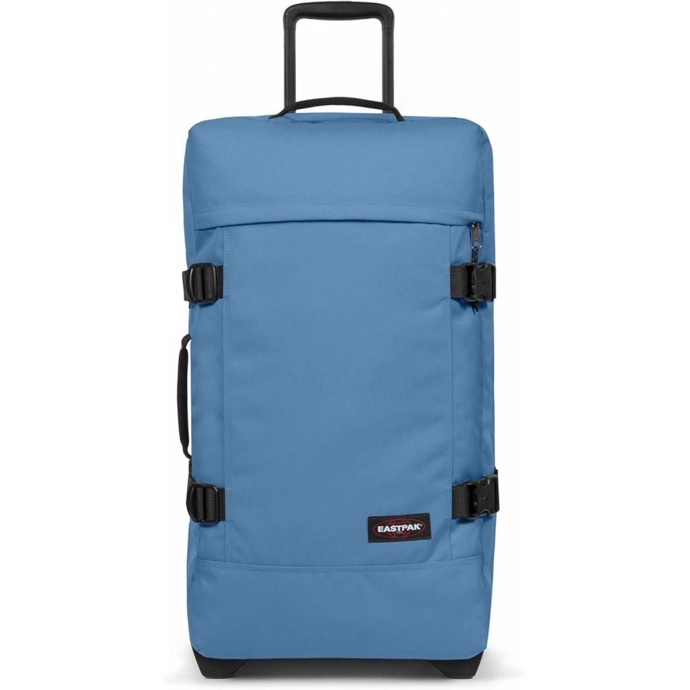imageEastpak Tranverz M  78L Large Wheeled Luggage with Dual Compartments TSA Lock Compression Straps ampamp SmoothWheeling System BlackAviator Blue