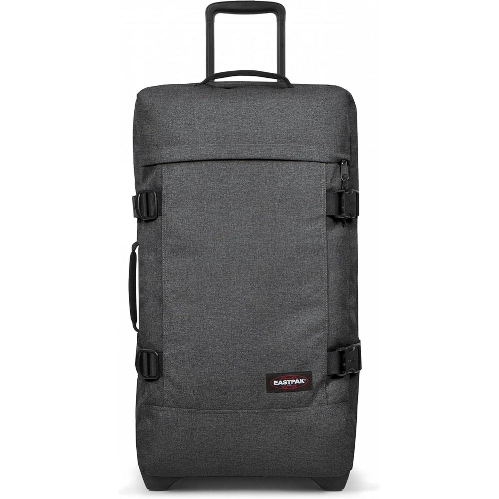 imageEastpak Tranverz M  78L Large Wheeled Luggage with Dual Compartments TSA Lock Compression Straps ampamp SmoothWheeling System BlackBlack Denim