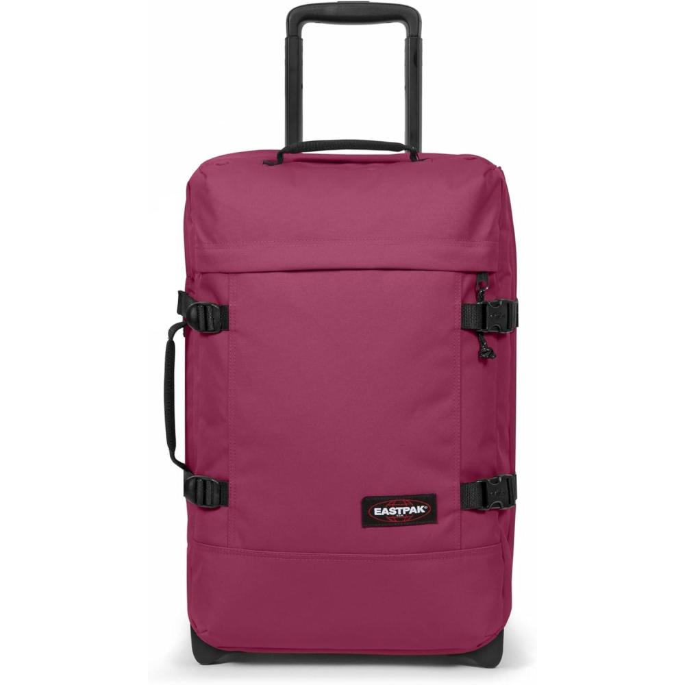 imageEastpak Tranverz S 42L Large Wheeled Luggage with Dual Compartments TSA Lock Compression Straps ampamp SmoothWheeling System Sunday GreyWine Burgundy