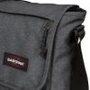 EASTPAK Delegate + – 20L Weatherproof Shoulder Bag with 17″ Laptop Sleeve, Trolley Strap, Reflective Details, Adjustable Padded Strap, Tarp Black(Black Denim)
