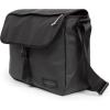 EASTPAK Delegate + – 20L Weatherproof Shoulder Bag with 17″ Laptop Sleeve, Trolley Strap, Reflective Details, Adjustable Padded Strap, Tarp Black(Tarp Black2)