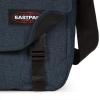 EASTPAK Delegate + – 20L Weatherproof Shoulder Bag with 17″ Laptop Sleeve, Trolley Strap, Reflective Details, Adjustable Padded Strap, Tarp Black(Triple Denim)