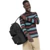 EASTPAK Padded Double – 24L Squared Backpack with Dual Front Pockets, 13” Laptop Sleeve, Bottle Holder & Padded Straps, Dark Grass(Black)