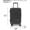 EASTPAK Resist’R Zip Cabin – 28L Hardshell Carry-On with Dual Compartments, 360° Spinner Wheels, TSA Lock & Telescopic Handle, Black(Black)