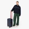 EASTPAK Resist’R Zip S – 34L Hardshell Suitcase with Dual Compartments, TSA Lock, Silent 360° Spinner Wheels & Water-Resistant Design, Black(Marine Navy)