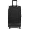 EASTPAK Trans4 L – 80L Large Wheeled Luggage with Dual Compartments, TSA Lock, 360° Spinner Wheels, and Diamond-Embossed Handle, Ultra Marine(Black)