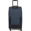 EASTPAK Trans4 M – 68L Large Wheeled Luggage with Dual Compartments, TSA Lock, 360° Spinner Wheels, and Diamond-Embossed Handle, Black(Double Denim)