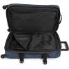EASTPAK Trans4 M – 68L Large Wheeled Luggage with Dual Compartments, TSA Lock, 360° Spinner Wheels, and Diamond-Embossed Handle, Black(Double Denim)