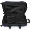 EASTPAK Trans4 S – 44L Large Wheeled Luggage with Dual Compartments, TSA Lock, 360° Spinner Wheels, and Diamond-Embossed Handle, Black(Aviator Blue)