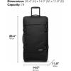 Eastpak Tranverz M – 78L Large Wheeled Luggage with Dual Compartments, TSA Lock, Compression Straps & Smooth-Wheeling System, Black(Checkered Dark Grey)