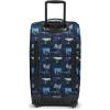 Eastpak Tranverz M – 78L Large Wheeled Luggage with Dual Compartments, TSA Lock, Compression Straps & Smooth-Wheeling System, Black(Shapes Blue)