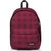 EASTPAK Out Of Office – 31L Backpack with Dual Compartments, 16” Laptop Sleeve, Security Pocket, Bottle Holder & Air Mesh Straps, Wine Burgundy(Checker Wine Burgundy/Dr Burgun)