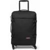 EASTPAK Trans4 S – 44L Large Wheeled Luggage with Dual Compartments, TSA Lock, 360° Spinner Wheels, and Diamond-Embossed Handle, Black(Brize Retro Navy)