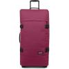 Eastpak Tranverz L – 121L Large Wheeled Luggage with Dual Compartments, TSA Lock, Compression Straps & Smooth-Wheeling System, Sunday Grey(Wine Burgundy)