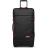 Eastpak Tranverz M – 78L Large Wheeled Luggage with Dual Compartments, TSA Lock, Compression Straps & Smooth-Wheeling System, Black(Blakoutstripred)